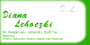 diana lehoczki business card